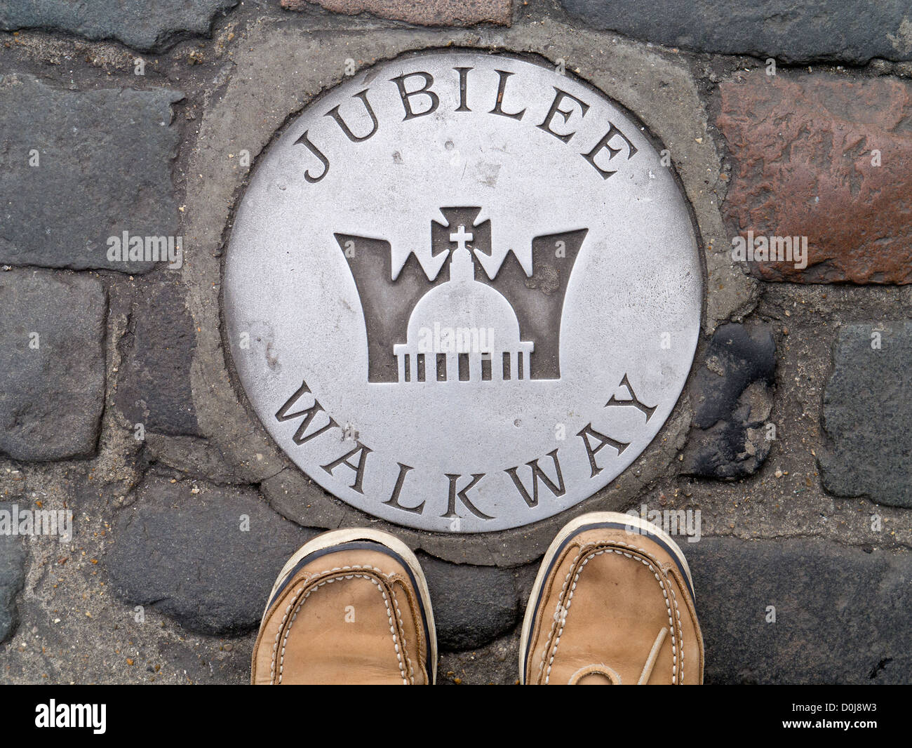 A Jubilee Walkway sign at Covent Garden in London. Stock Photo