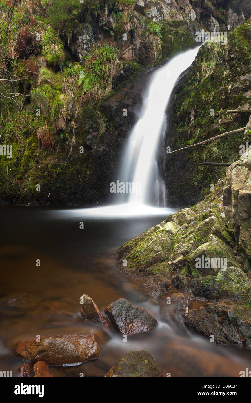 Harthope Linn waterfall in the Harthope Valley. Stock Photo