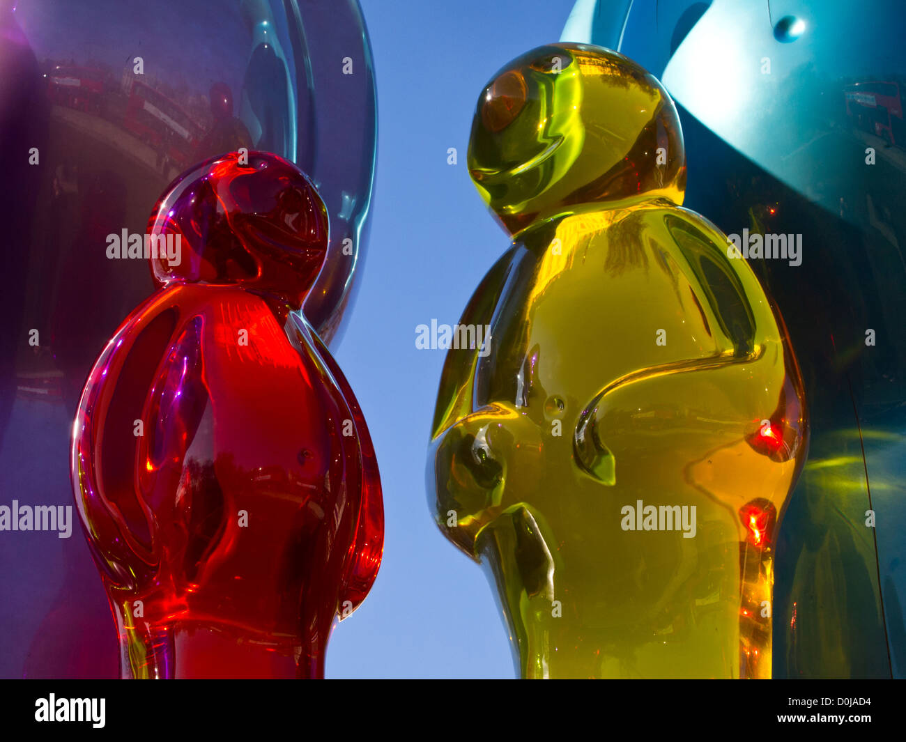 The Jelly Baby sculpture created by Italian pop artist Mauro Perucchetti. Stock Photo