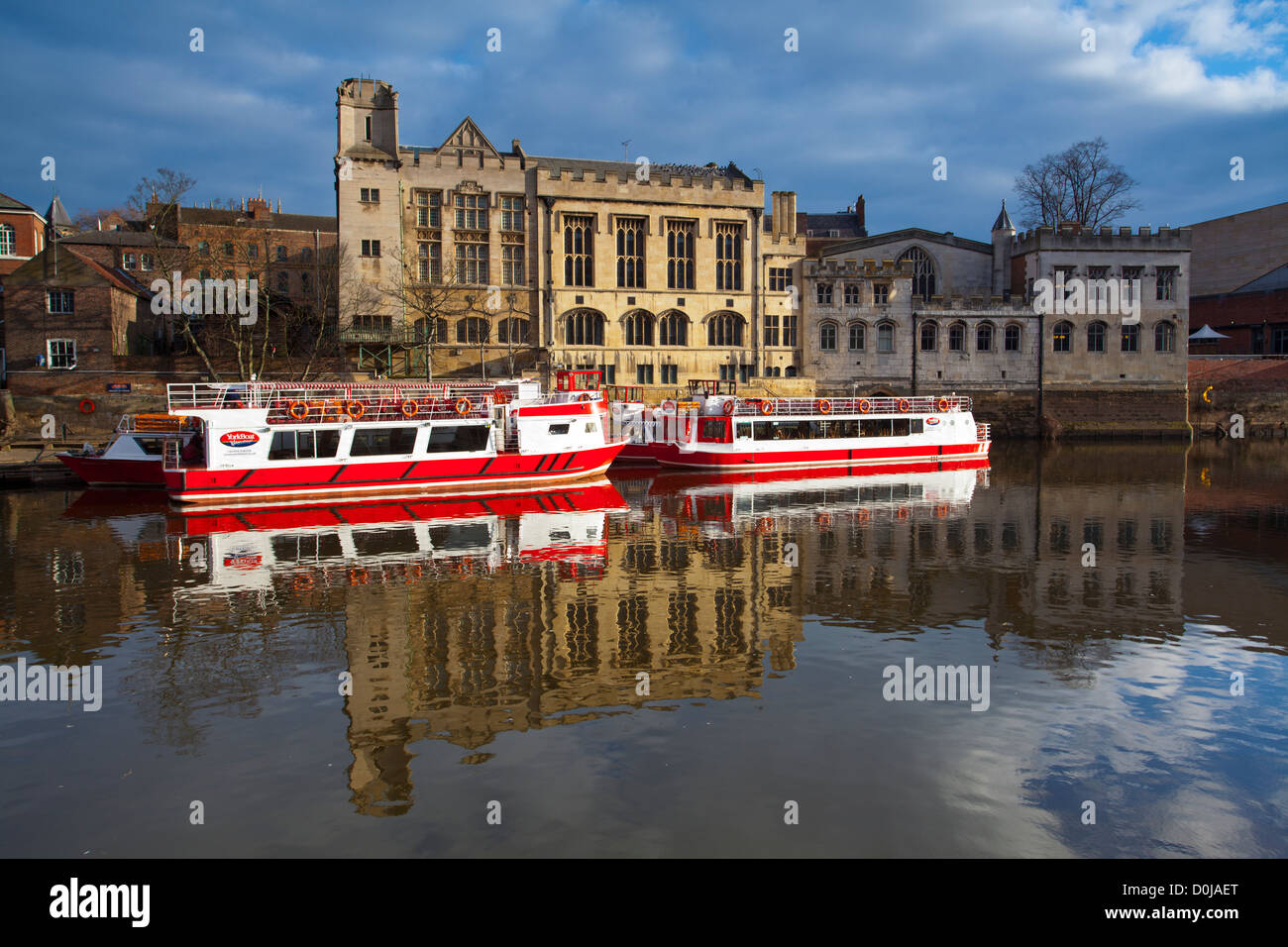 York City River Cruise Boats Moored On The River Ouse With The York City River Cruise Boats Moored On The River Ouse With The
