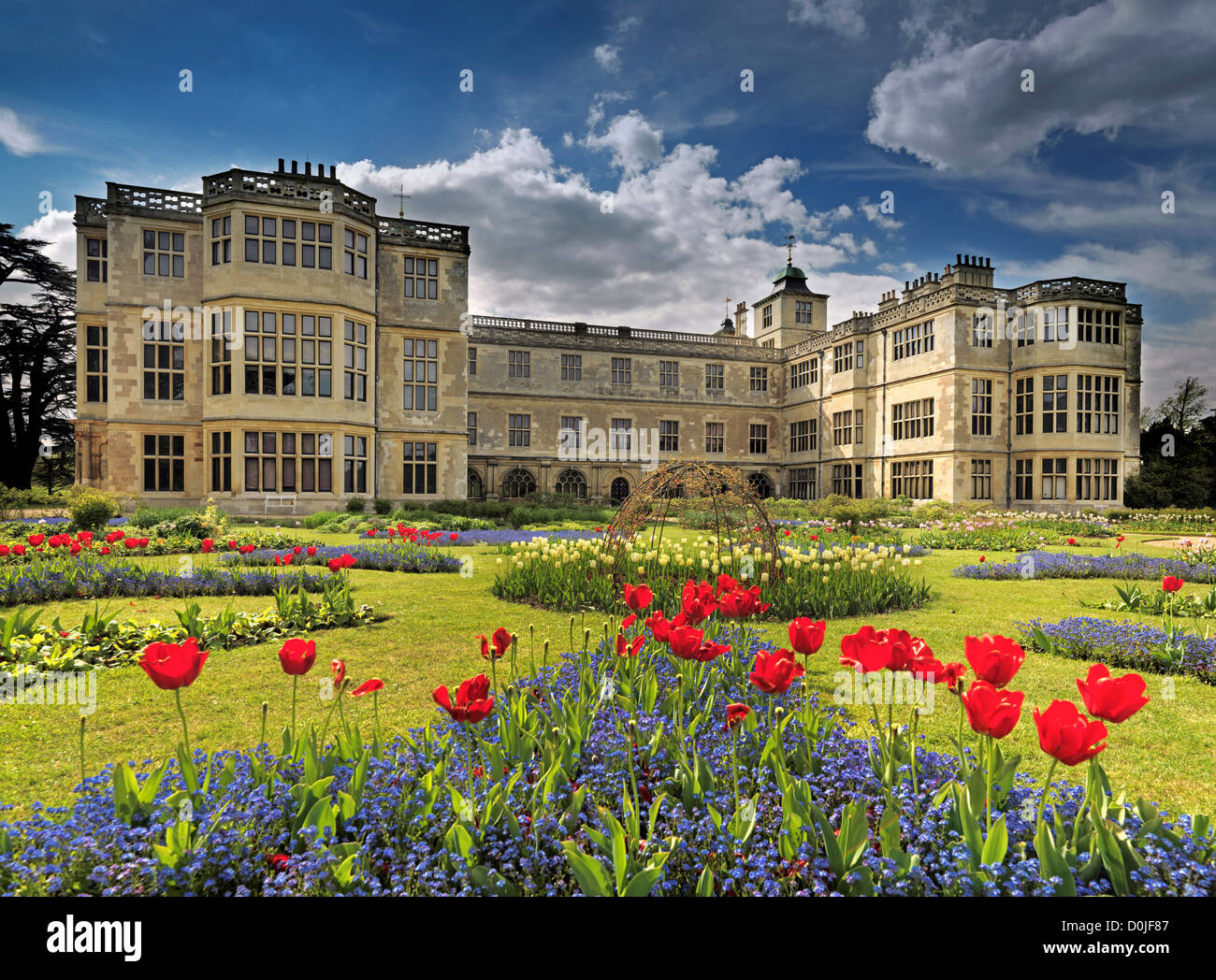 Rear view of the early 17th-century country house at Audley End. Stock Photo