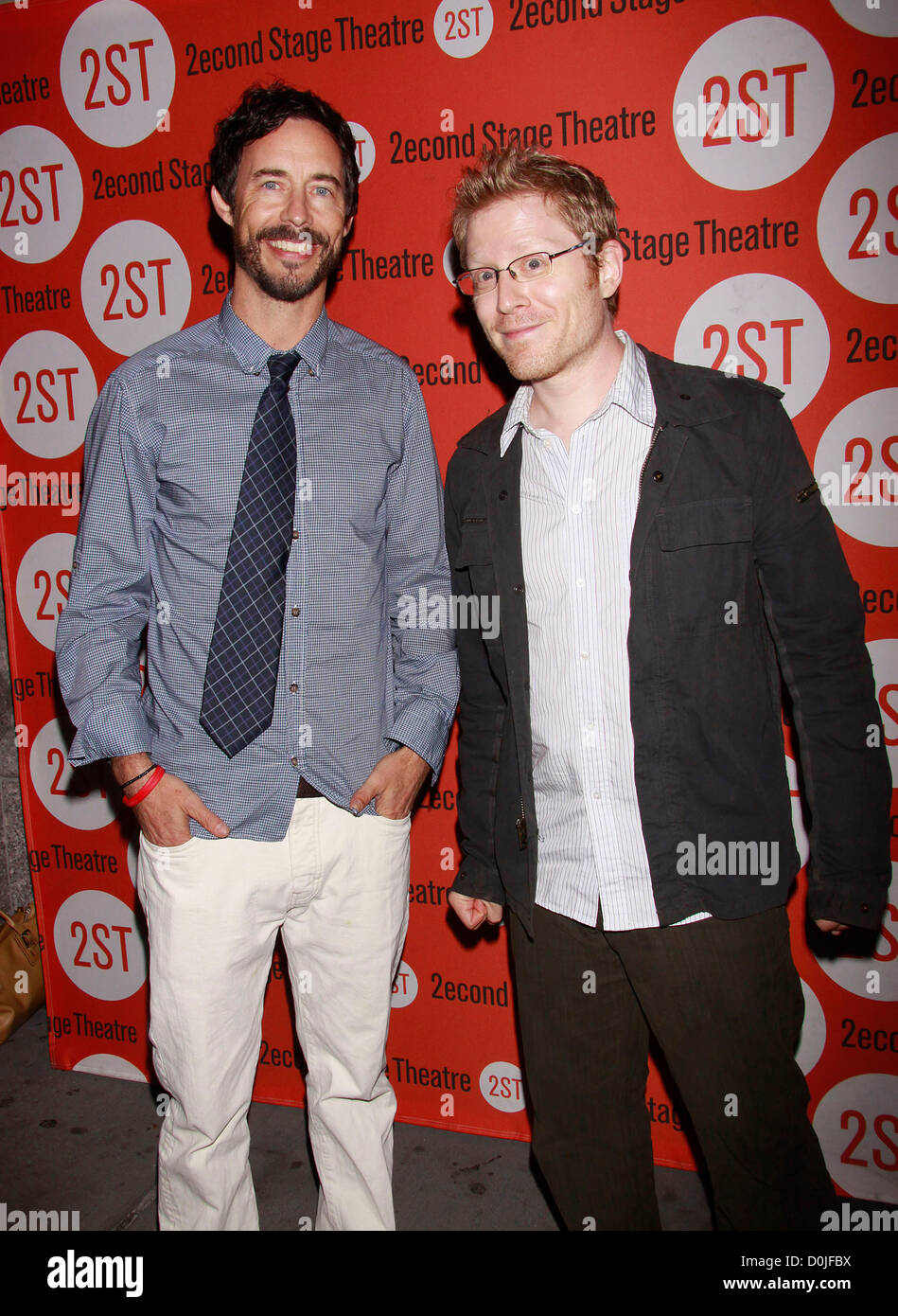 Tom Cavanaugh and Anthony Rapp Opening night after party for the Off-Broadway production of 'Trust' held at Dopo Teatro Stock Photo