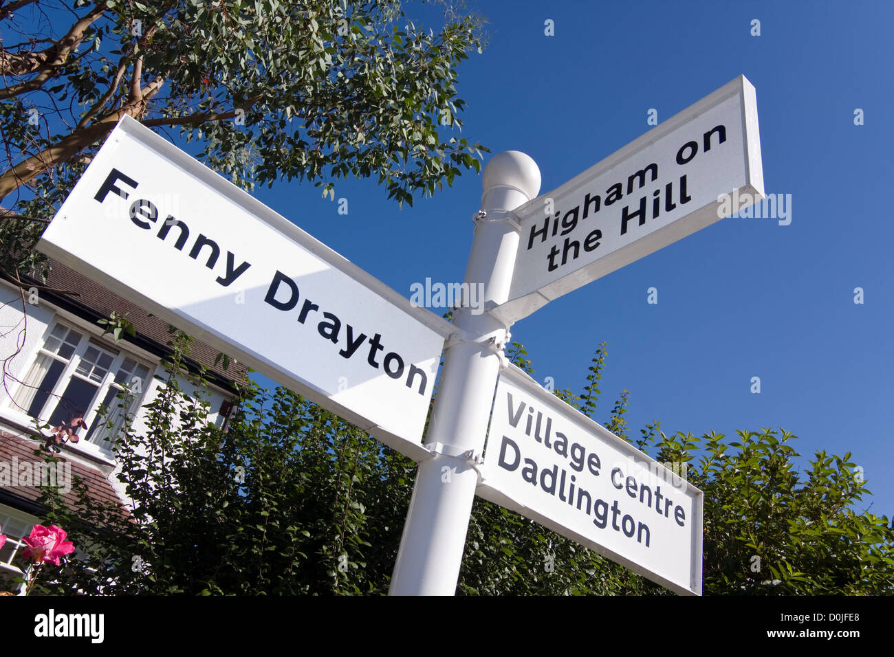 Leicestershire Road Sign Stock Photo