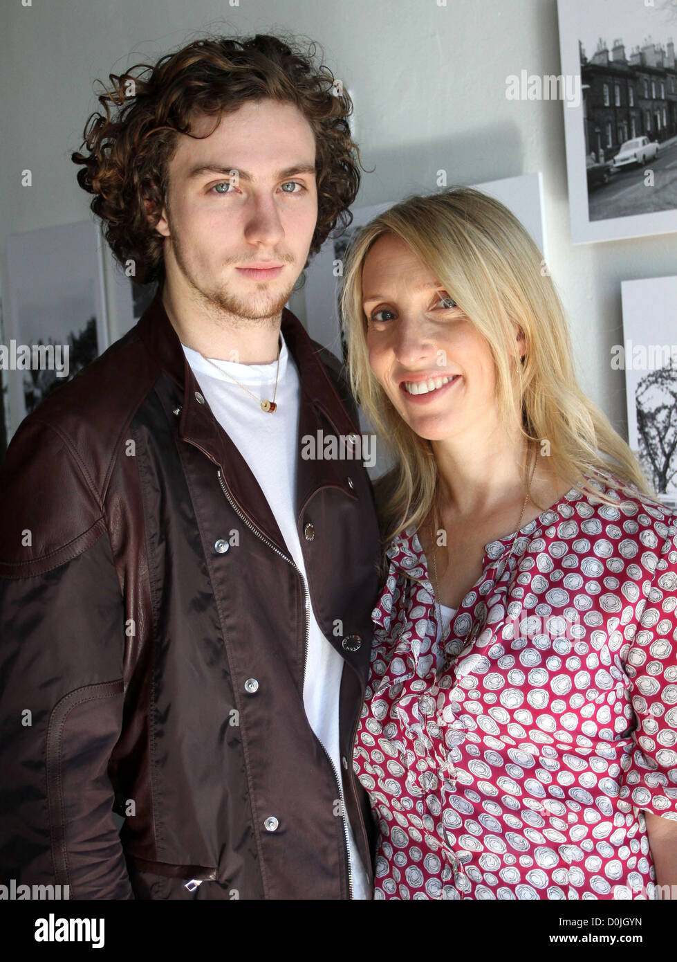 Aaron Johnson and Sam Taylor-Wood The launch of 'This Boy: John Lennon in Liverpool' at Mr. Music Head Gallery. An exhibition Stock Photo