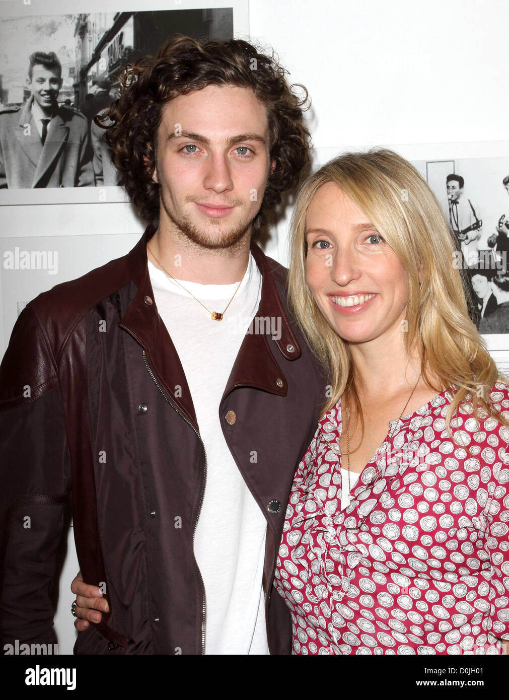 Aaron Johnson and Sam Taylor-Wood The launch of 'This Boy: John Lennon in  Liverpool' Mr. Music Head Gallery. An exhibition of Stock Photo - Alamy