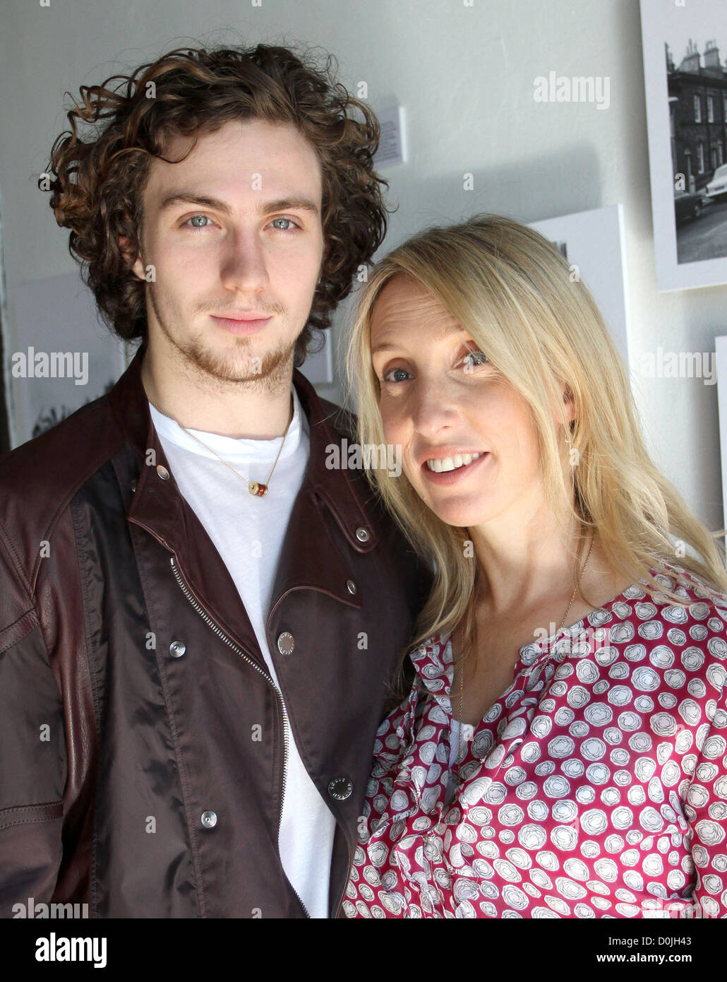 Aaron Johnson and Sam Taylor-Wood The launch of 'This Boy: John Lennon in Liverpool' Mr. Music Head Gallery. An exhibition of Stock Photo