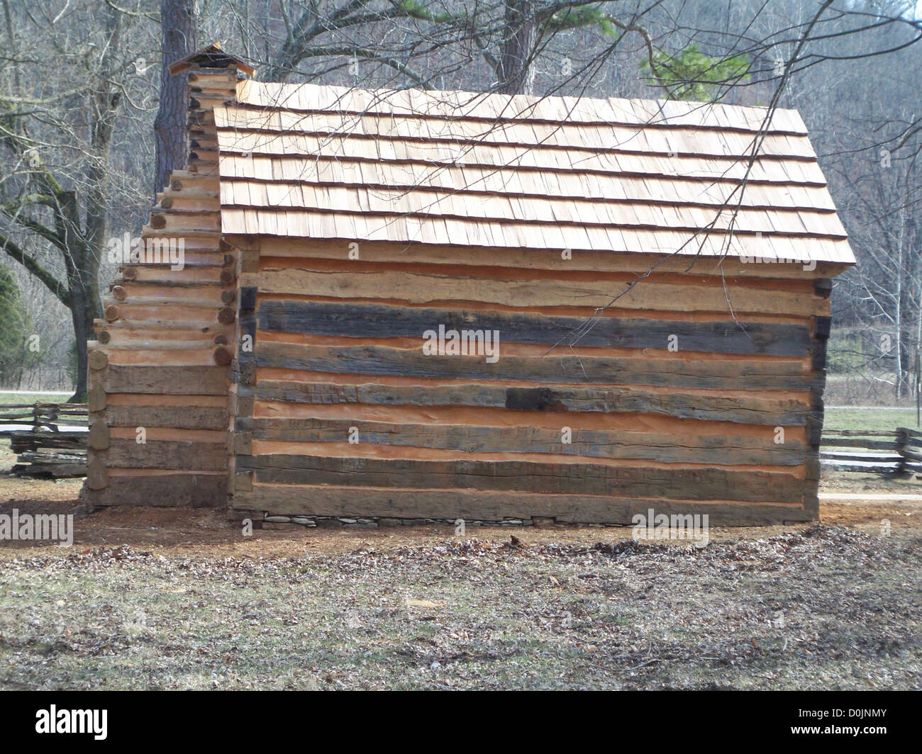 Abraham Lincoln Boyhood Home log cabin at Knob Creek Stock Photo