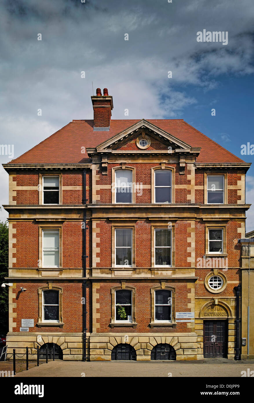 Exterior of the Old Shire Hall in Bury St Edmunds which was formerly