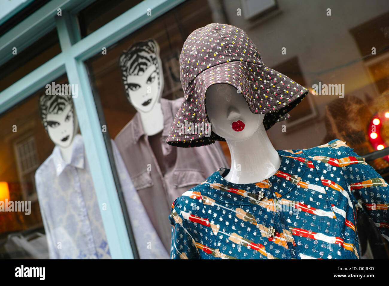 A Shoreditch mannequin outside a clothing store. Stock Photo