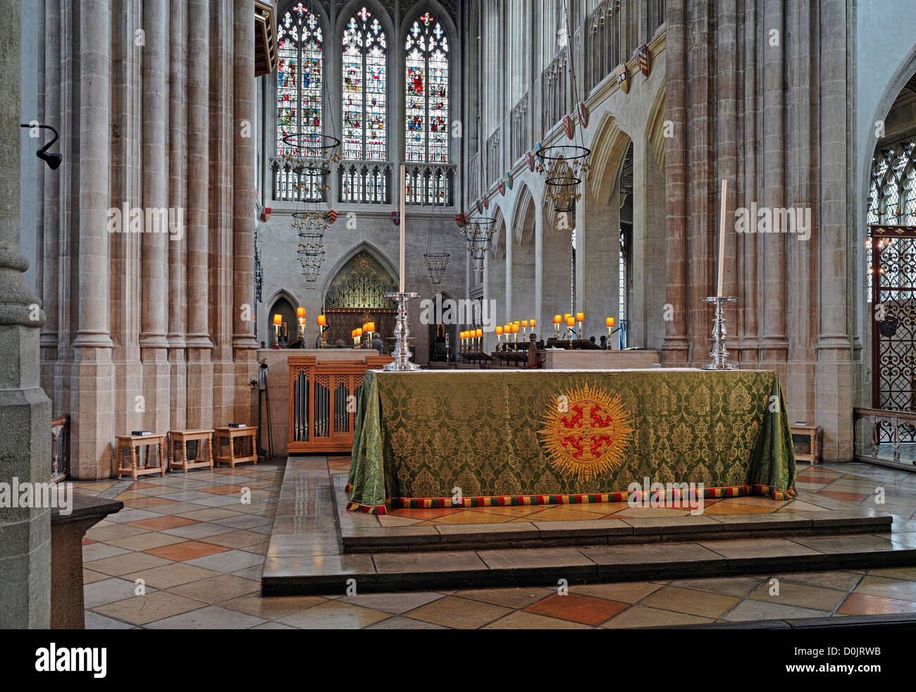 Interior of the cathedral in Bury st Edmunds. Stock Photo