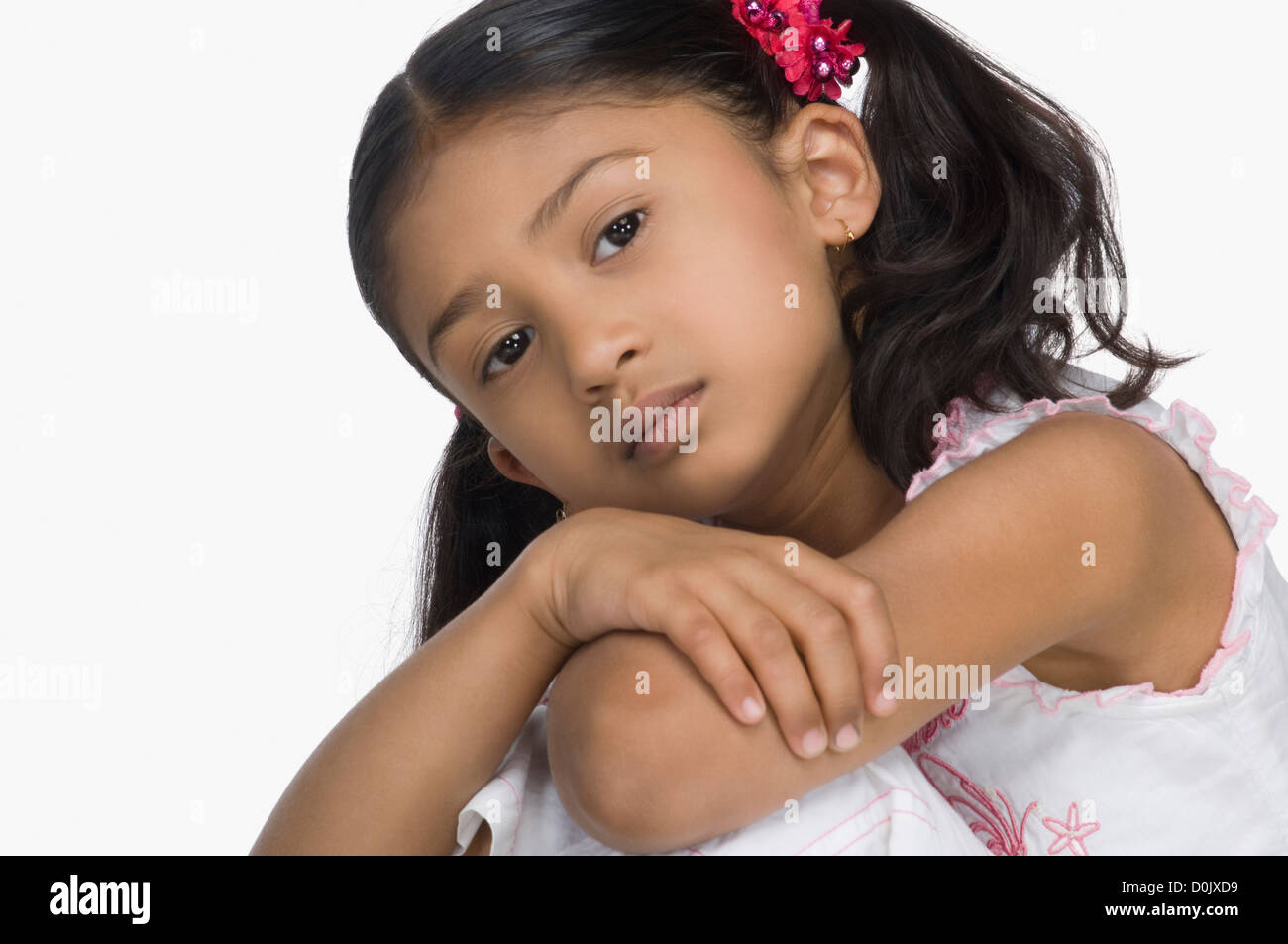 Close up girl thinking arms crossed hi-res stock photography and images ...