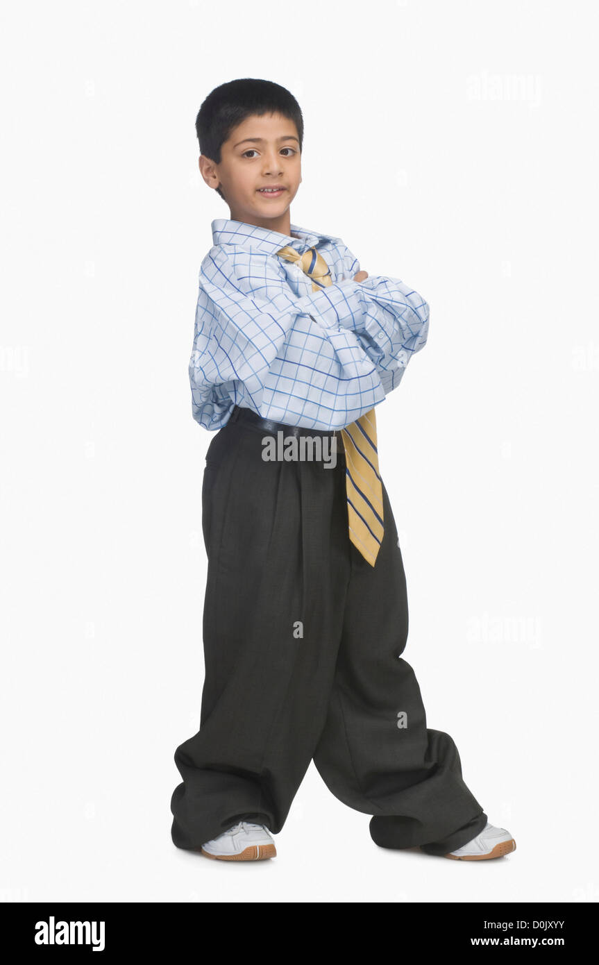 Boy wearing oversized clothes Cut Out Stock Images & Pictures Alamy
