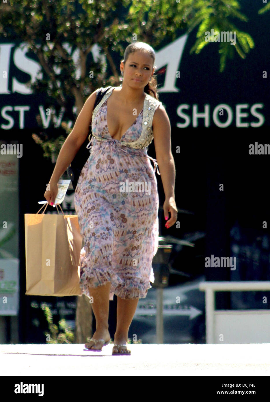 R&B singer Christina Milian out shopping for baby clothes Los Angeles,  California Stock Photo - Alamy
