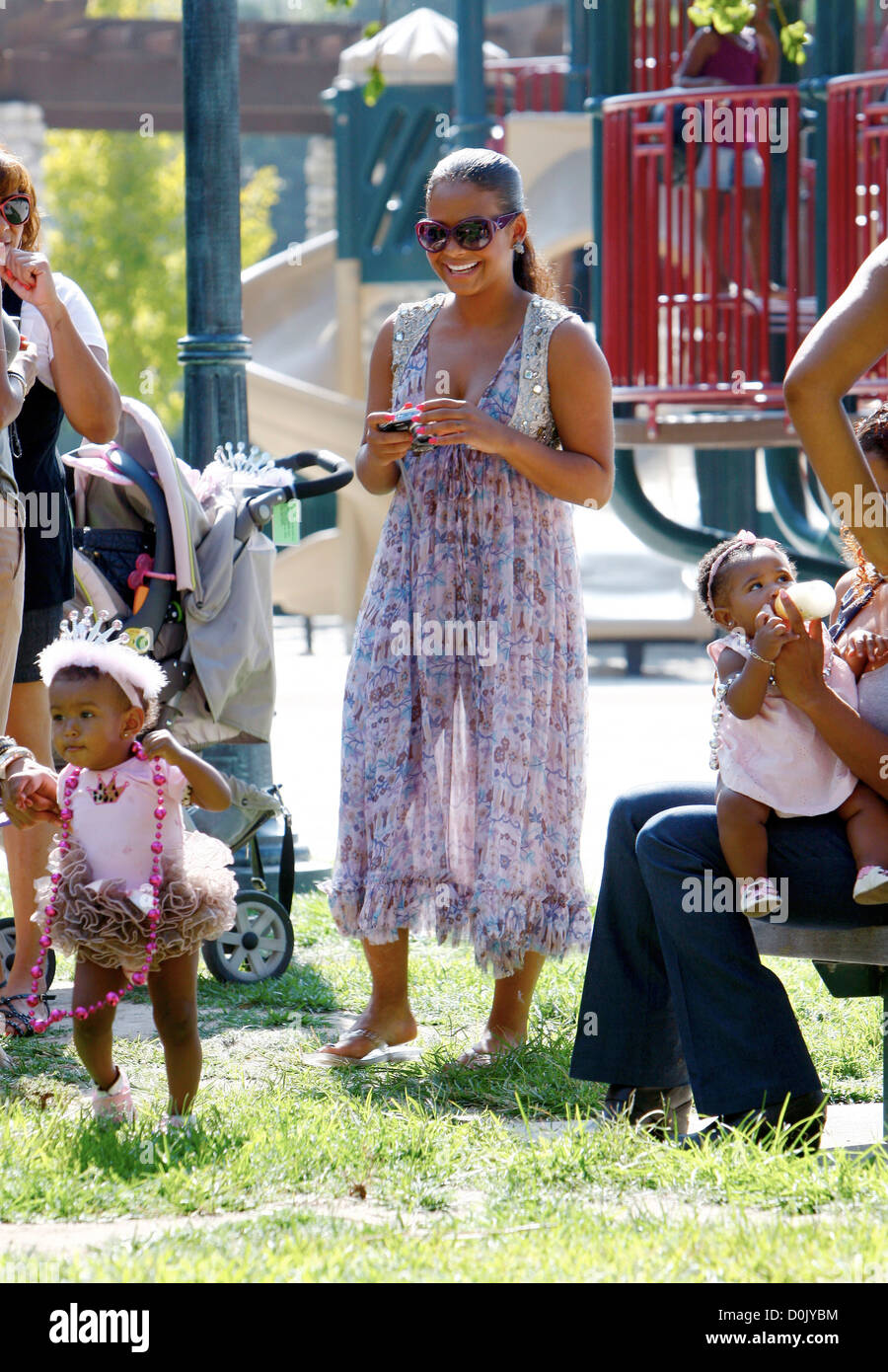 R\u0026B singer Christina Milian with daughter Violet at a birthday party in a  Beverly Hills park Los Angeles, California - 03.10.10 Stock Photo - Alamy, image size:900x1390