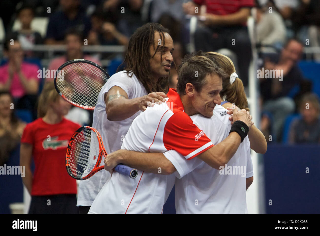 Yannick Noah, Matt Wilander, Amelie Mauresmo and Sebastian Grosjean The