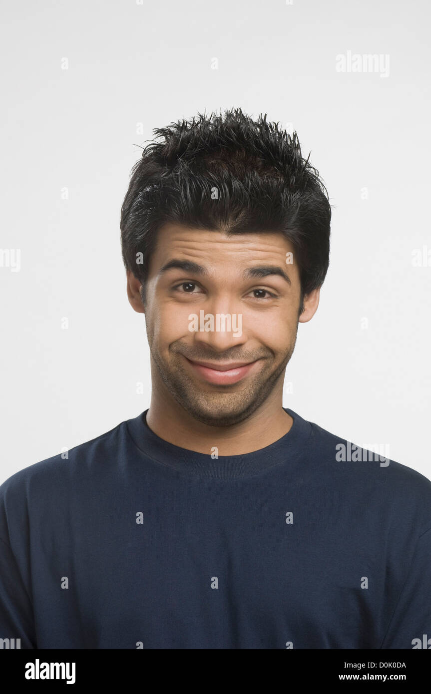 Portrait of a man smiling Stock Photo - Alamy
