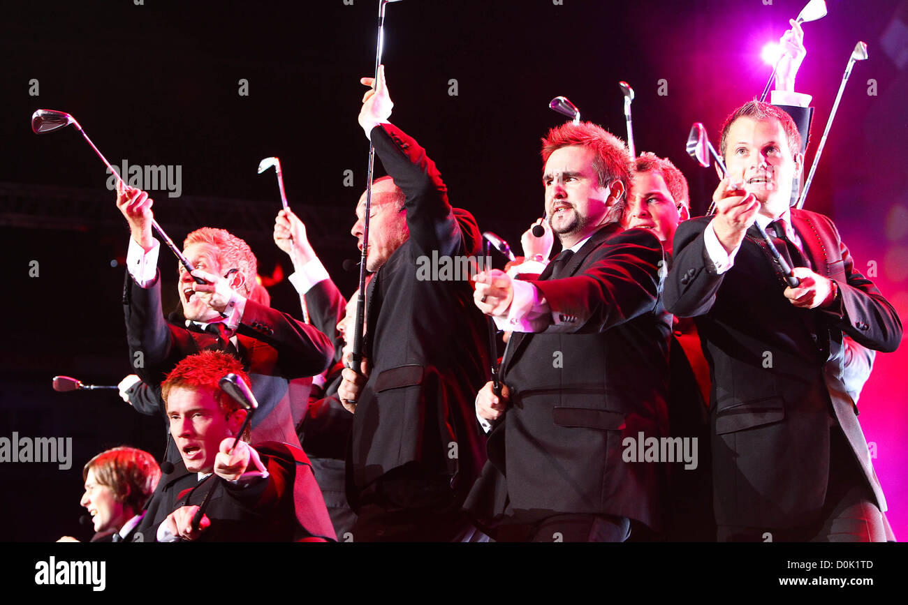 Only Men Aloud 'Welcome To Wales' concert at the Millennium Stadium, celebrating The Ryder Cup being staged in Wales for the Stock Photo