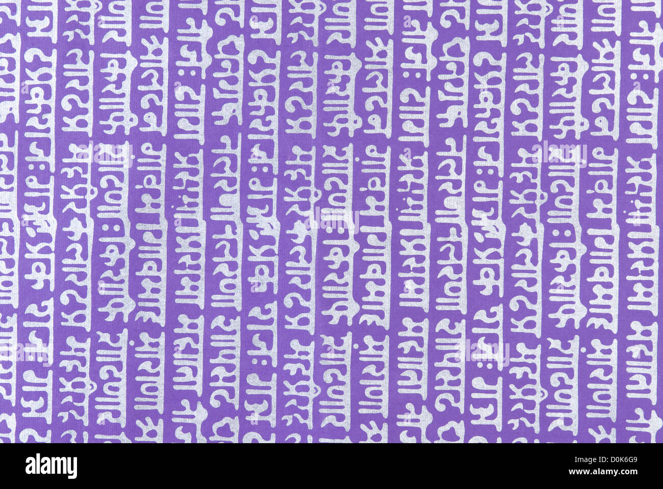 Close-up of text on sheet of handmade paper Stock Photo