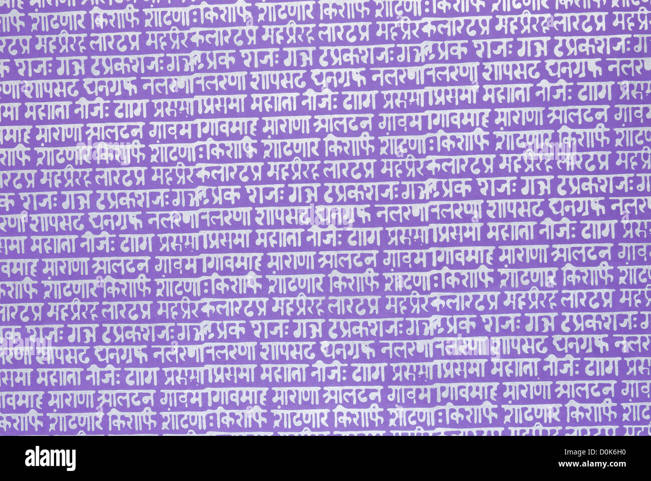 Close-up of text on sheet of handmade paper Stock Photo