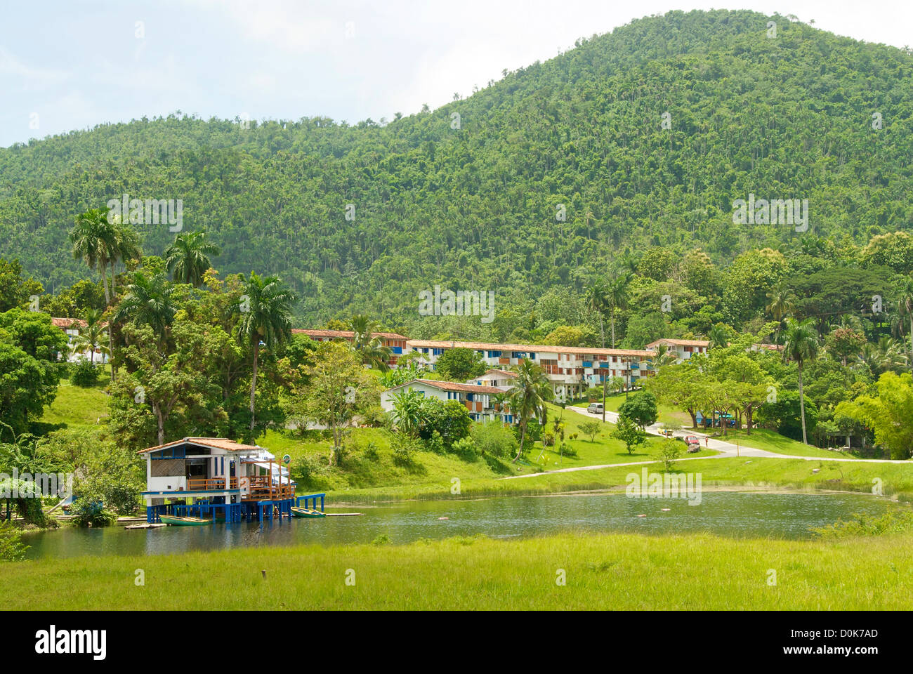 Las Terrazas boat house village and hotel Stock Photo