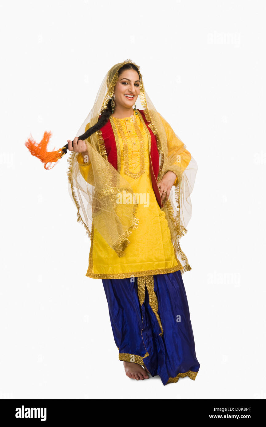 Woman in traditional Punjabi dress Stock Photo