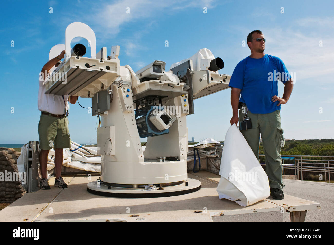 Remote Launch Tracking Camera and Operator Stock Photo Alamy