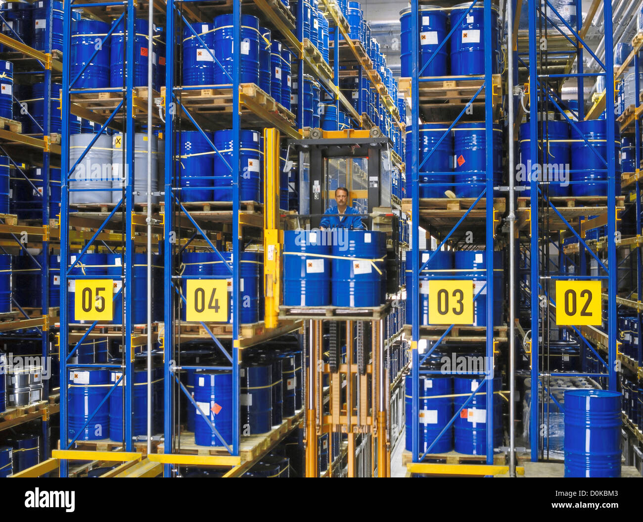 Chemical Warehouse Stock Photo Alamy