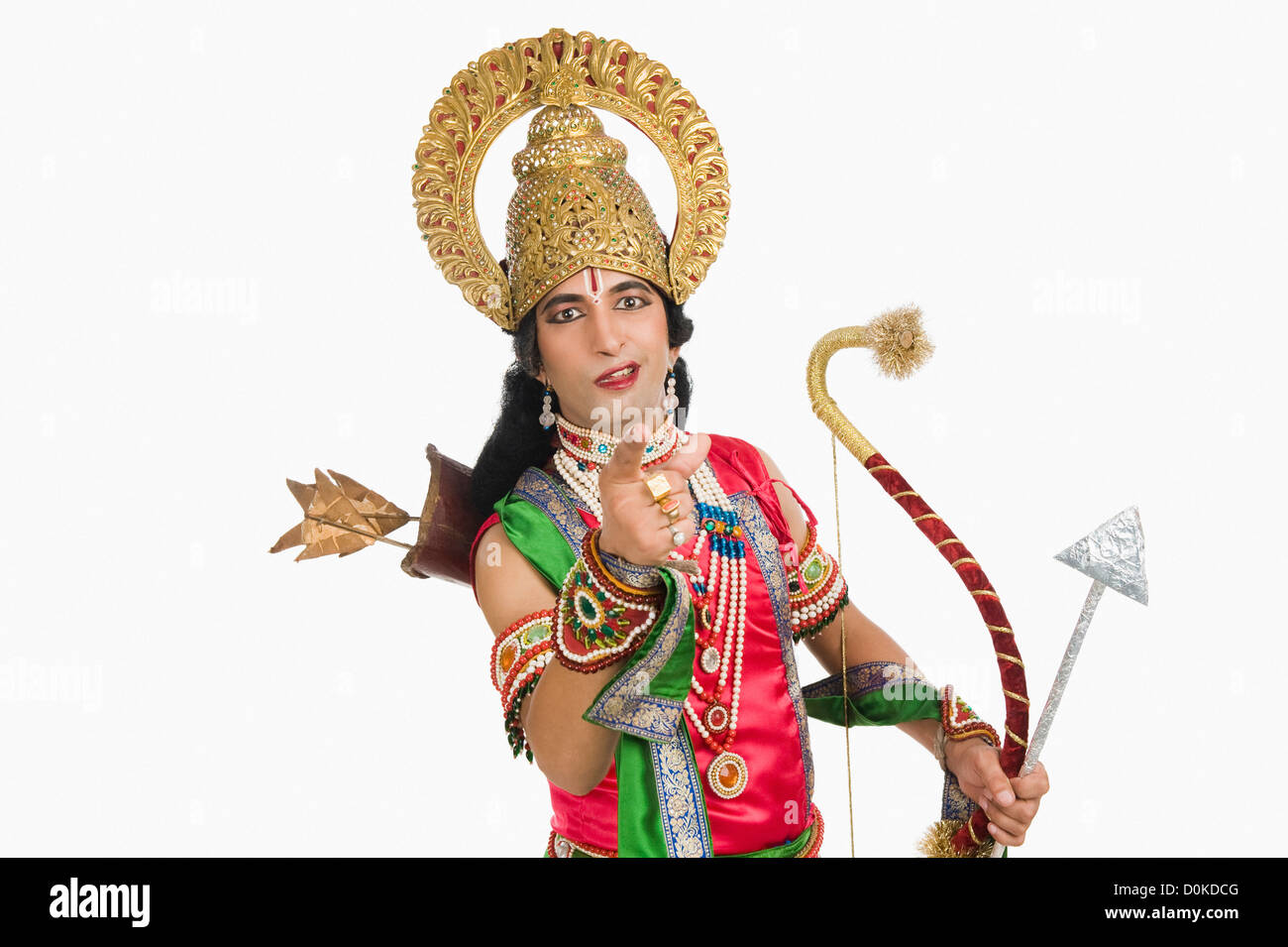 Sri Rama Costumes Portrait of a stage artist dressed-up as Rama the Hindu mythological ...
