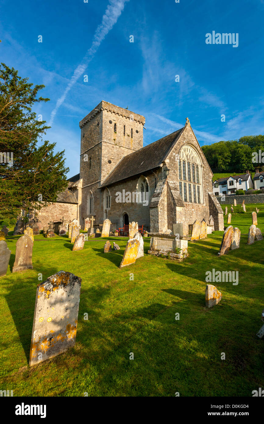A view to St. Winifred's Church which is dedicated to Saint Winifred. Stock Photo