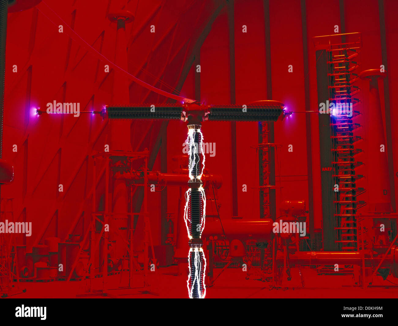 The high voltage testing department in totally shielded measuring