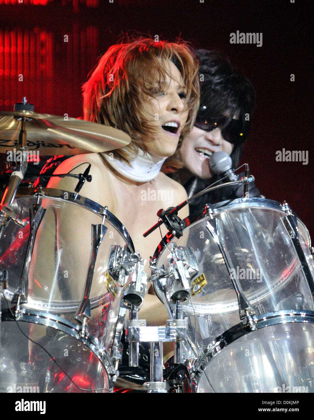 Yoshiki Hayashi And Toshimitsu Toshi Deyama Of X Japan Performing On Stage At Massey Hall Toronto Canada 07 10 10 Stock Photo Alamy
