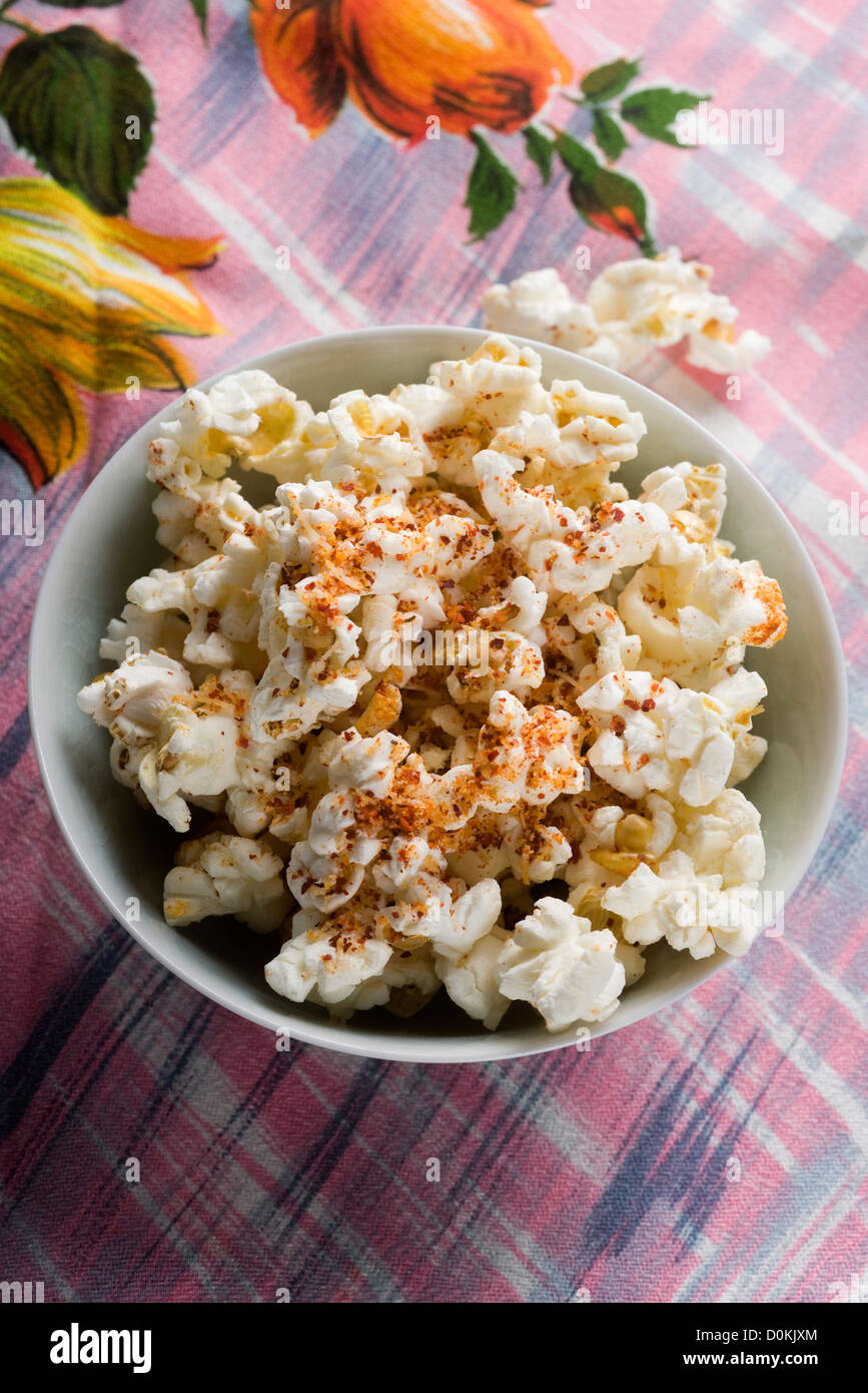 Espelette chili powder popcorn Stock Photo Alamy
