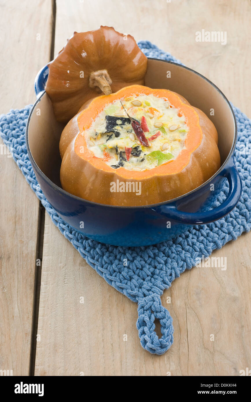 Pumpkin with coconut milk Stock Photo Alamy