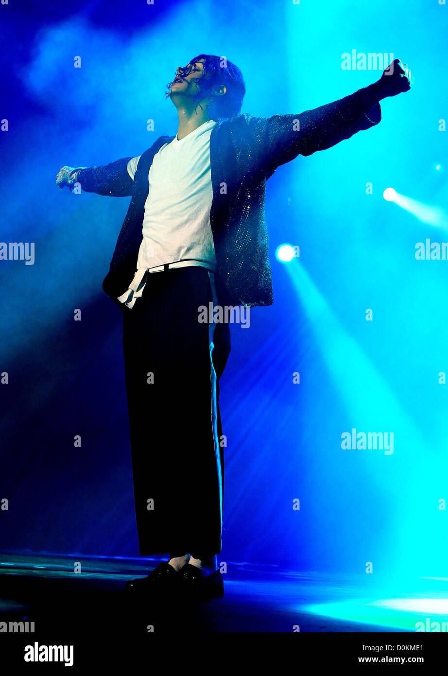 Michael Jackson impersonator AFAN's 24th Annual Black & White Party at The Joint inside The Hard Rock Hotel Casino. Las Vegas, Stock Photo