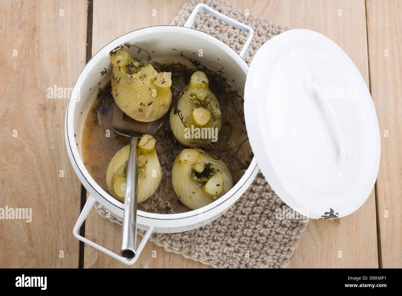 Fennel with thyme and shallots Stock Photo Alamy