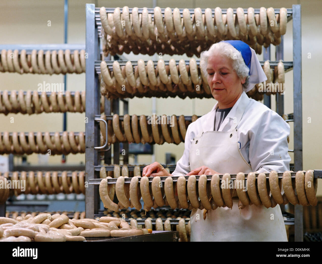 Sausage meat and factory and germany hires stock photography and