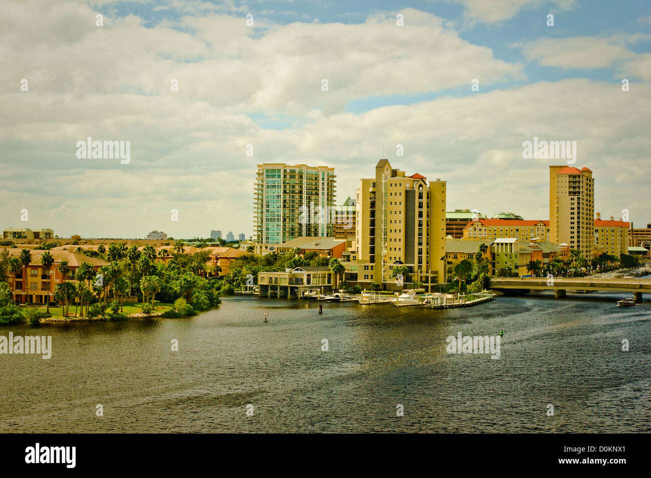 Our view at the Port of Tampa as we boarded a cruise ship. Stock Photo
