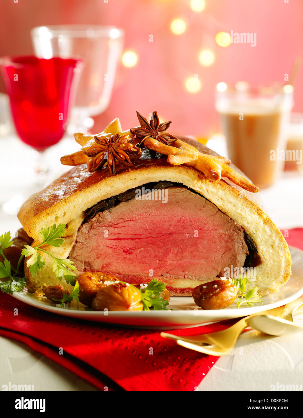 Beef tenderloin in brioche Stock Photo Alamy