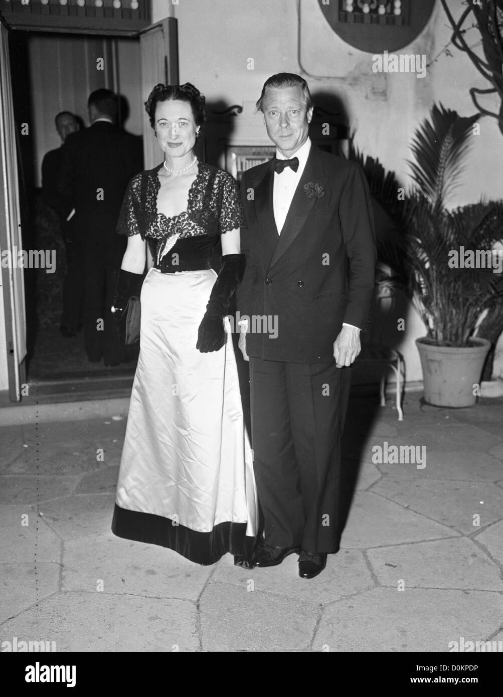 Duke and Duchess of Windsor at the Paramount Theater in Palm Beach, FL, 1948 (Photo by Bert Morgan/Bert Morgan Archive) Stock Photo