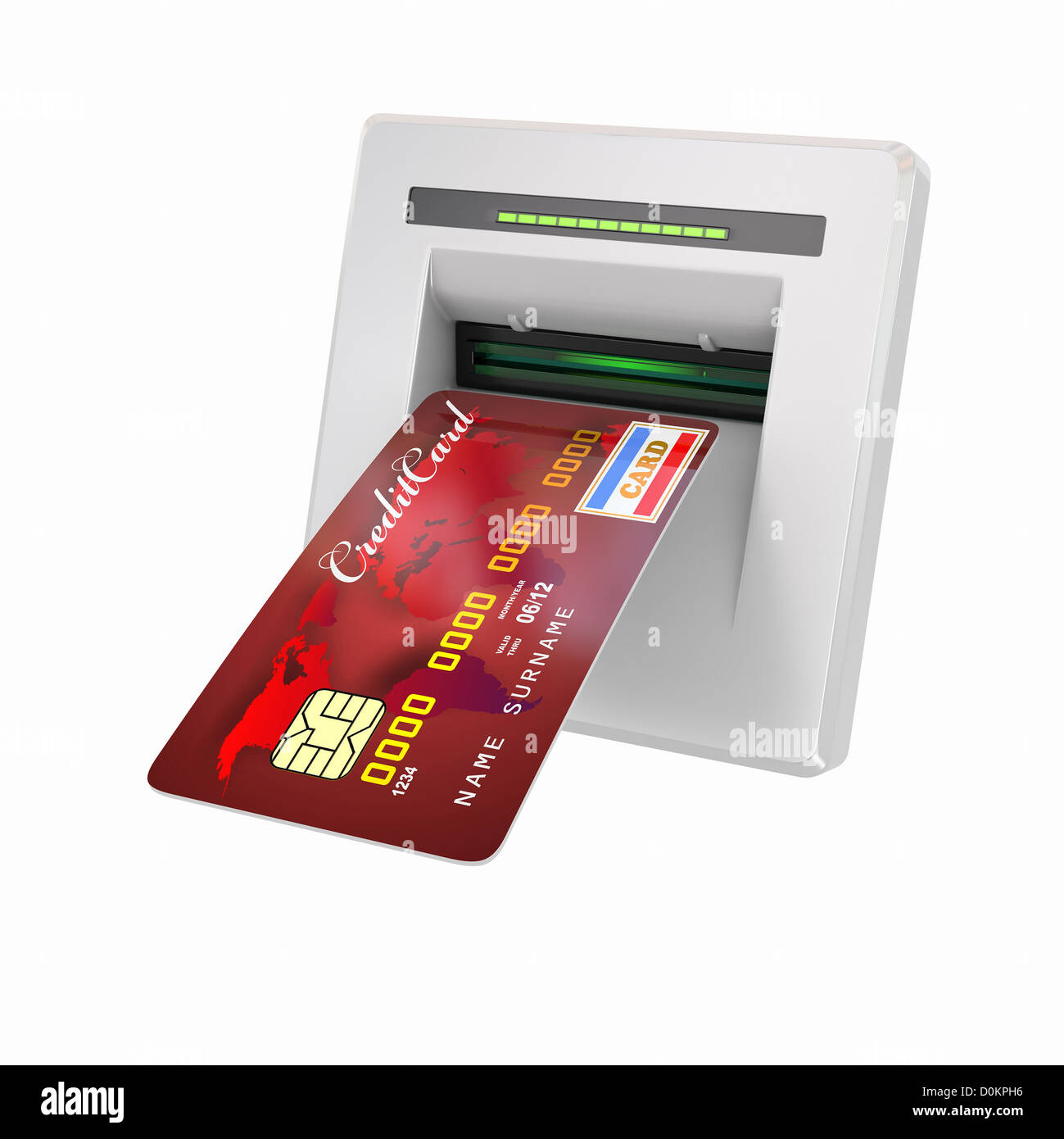 Money withdrawal. ATM and credit or debit card. 3d Stock Photo Alamy