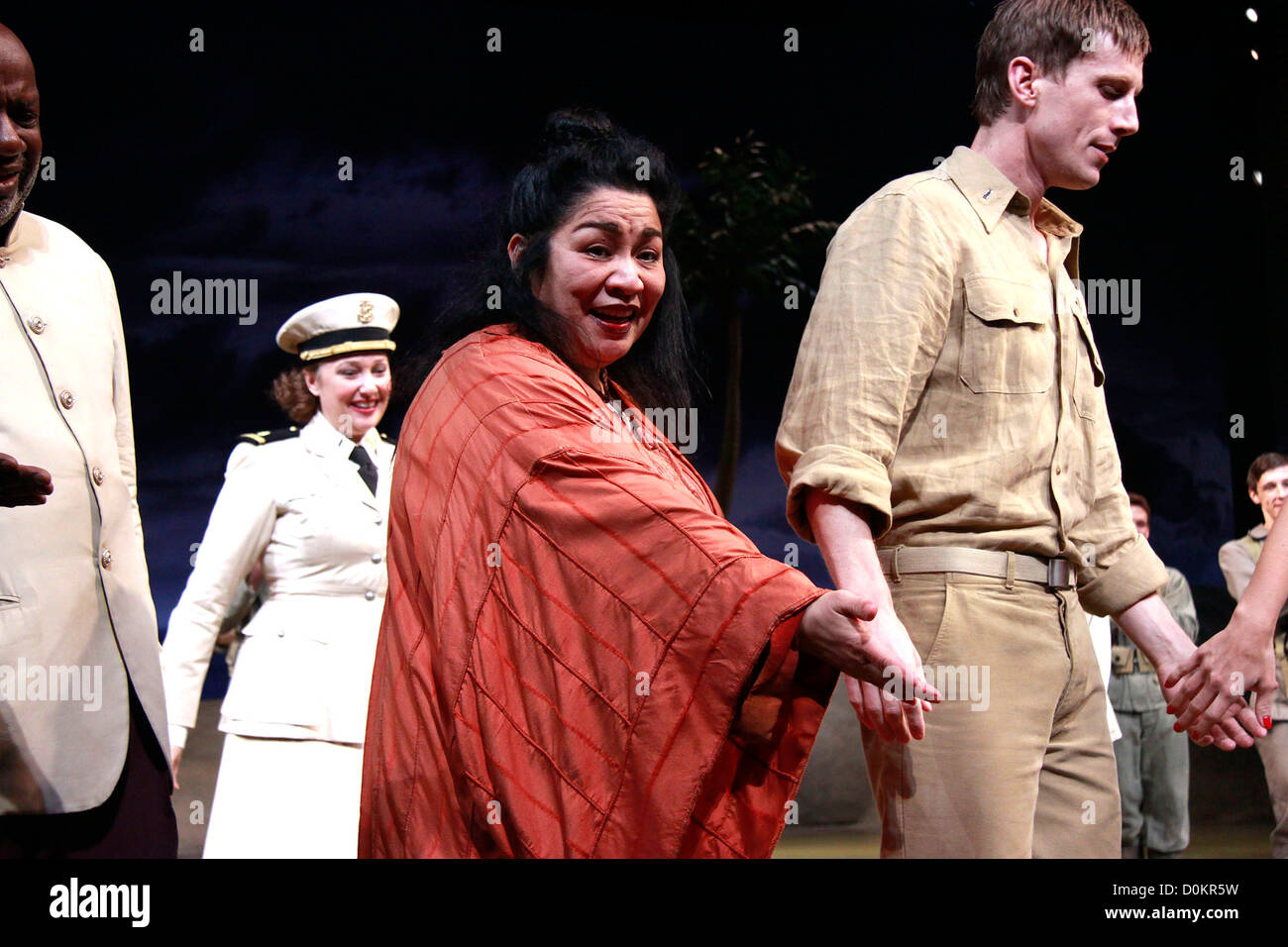 Loretta Ables Sayre and Andrew Samonsky Closing night of the Lincoln Center Theater production of 'South Pacific' at the Vivian Stock Photo