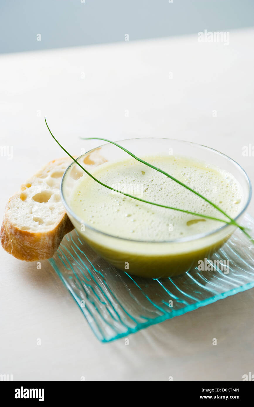 Greenpea soup Stock Photo