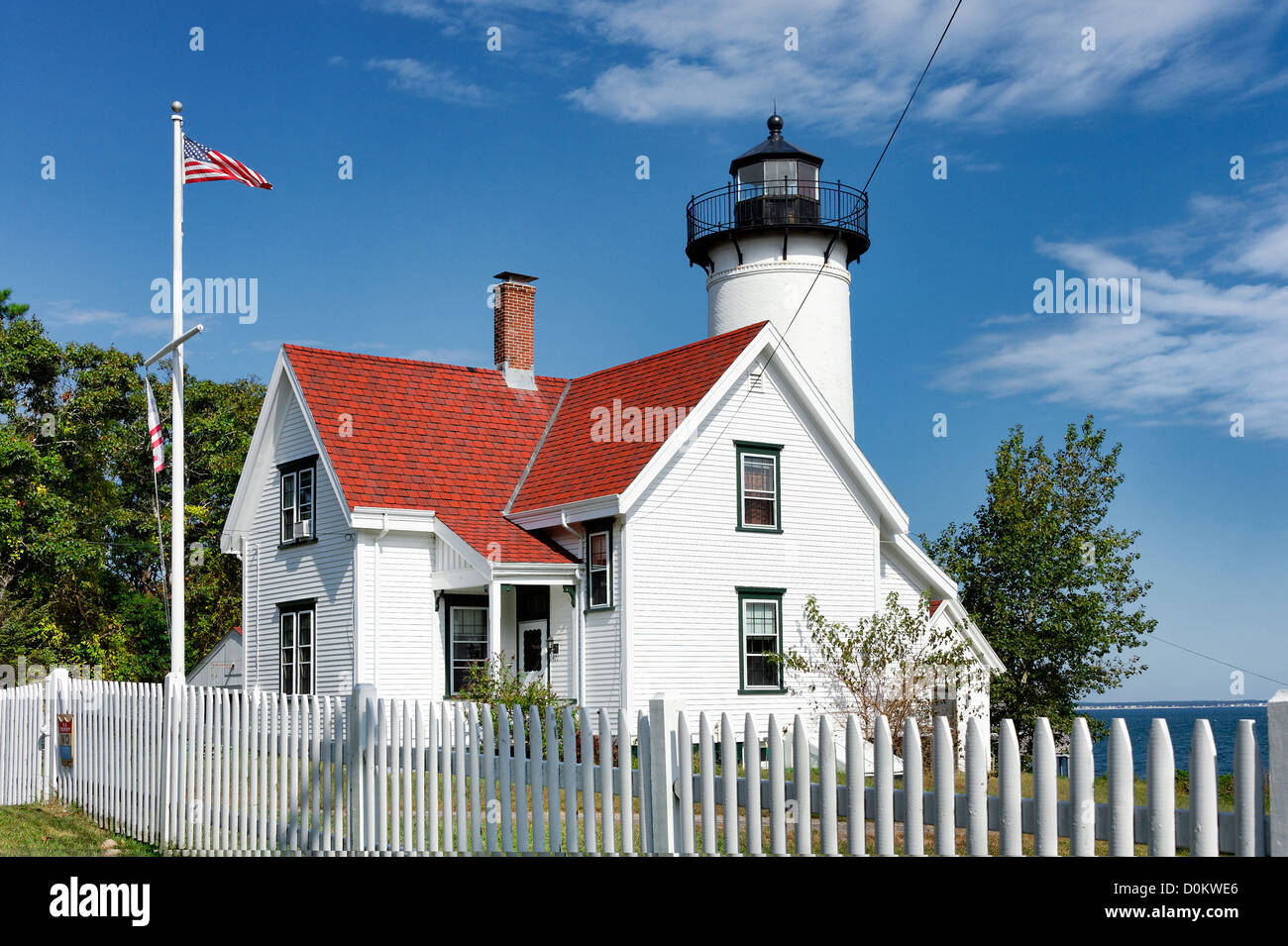 West Chop Lighthouse, Vineyard Haven, Martha's Vineyard, Massachusetts, USA Stock Photo