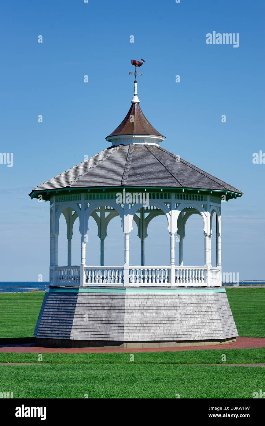 Gazebo, Ocean Park, Ocean Park, Oak Bluffs, Martha's Vineyard, Massachusetts, USA Stock Photo