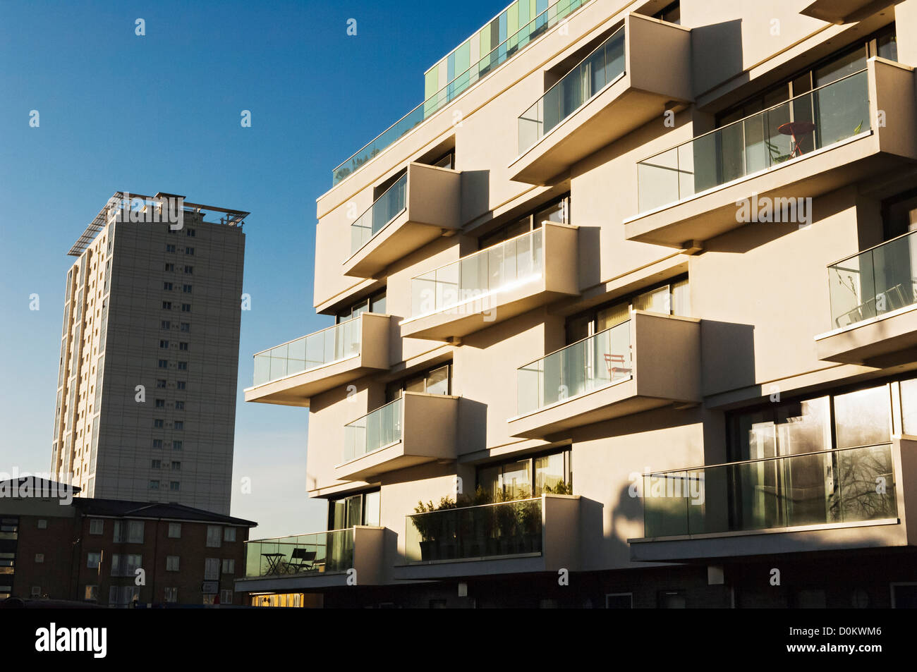 New built flats on Queensbridge Road in Hackney Stock Photo Alamy