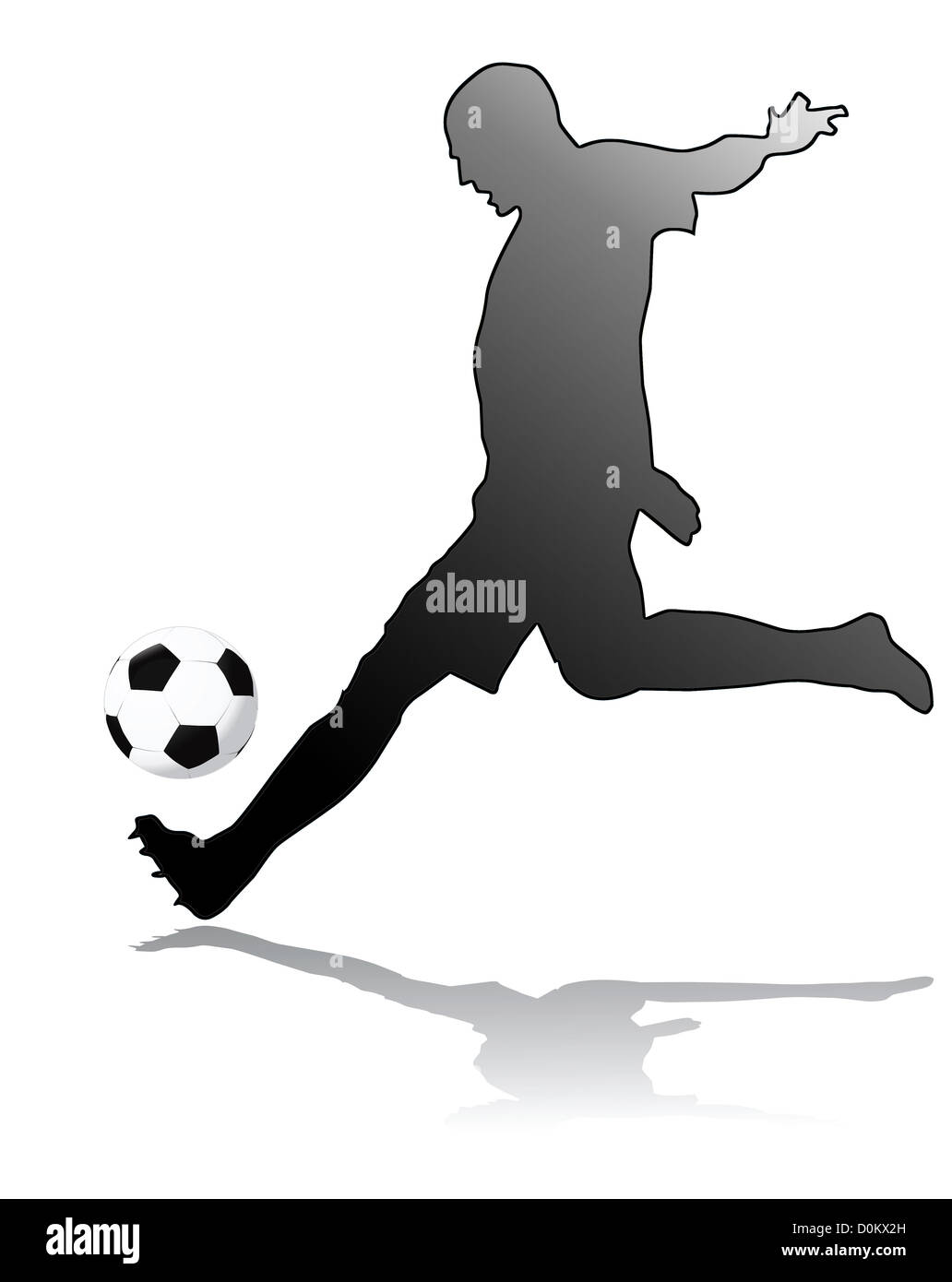 An Illustration Of A Football Player Shooting A Ball Stock Photo Alamy An Illustration Of A Football Player Shooting A Ball Stock Photo Alamy