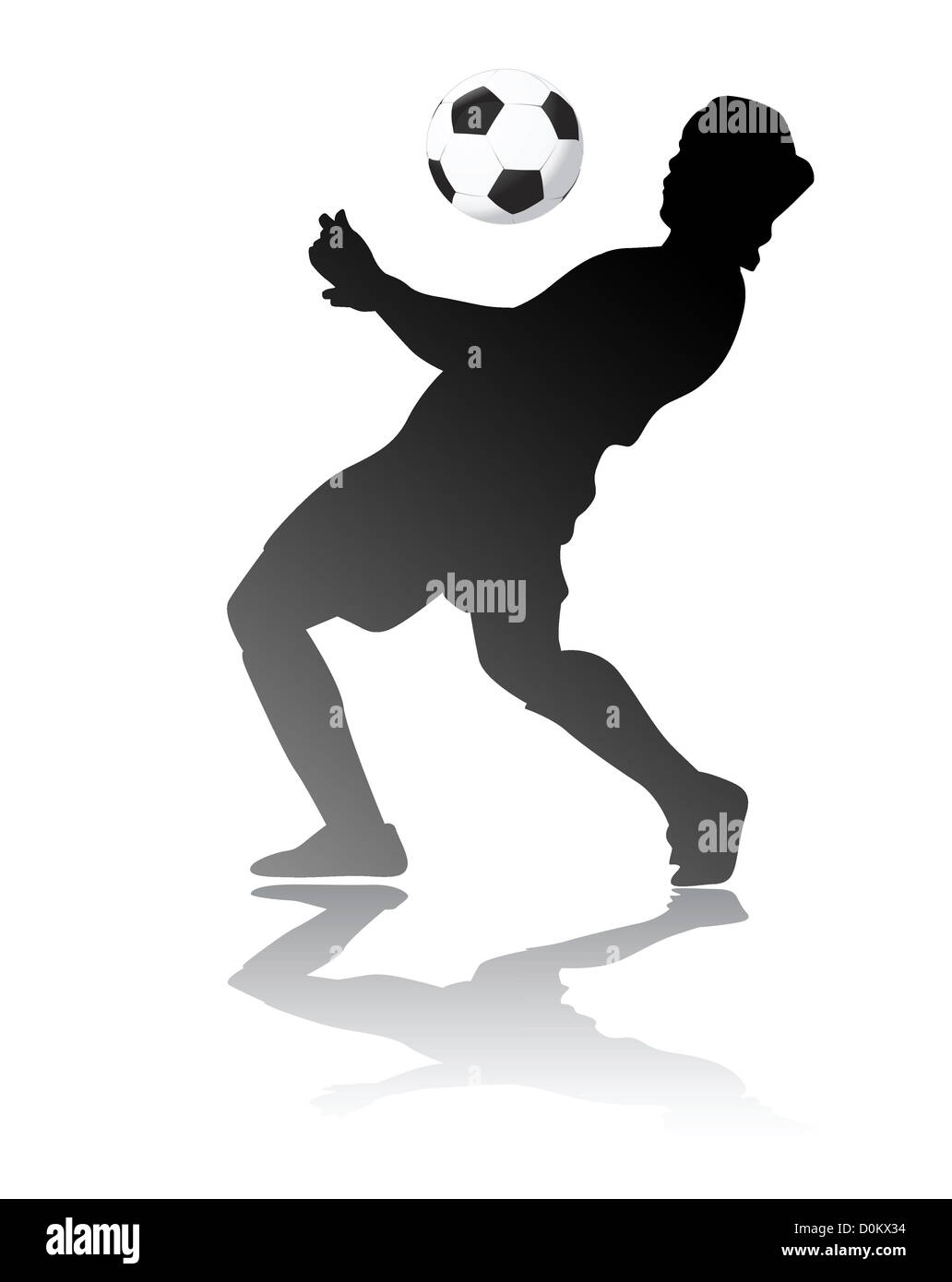 An illustration of a football player - controlling trick Stock Photo