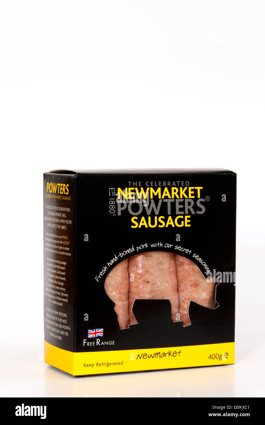 Newmarket sausage sausages, UK Stock Photo Alamy