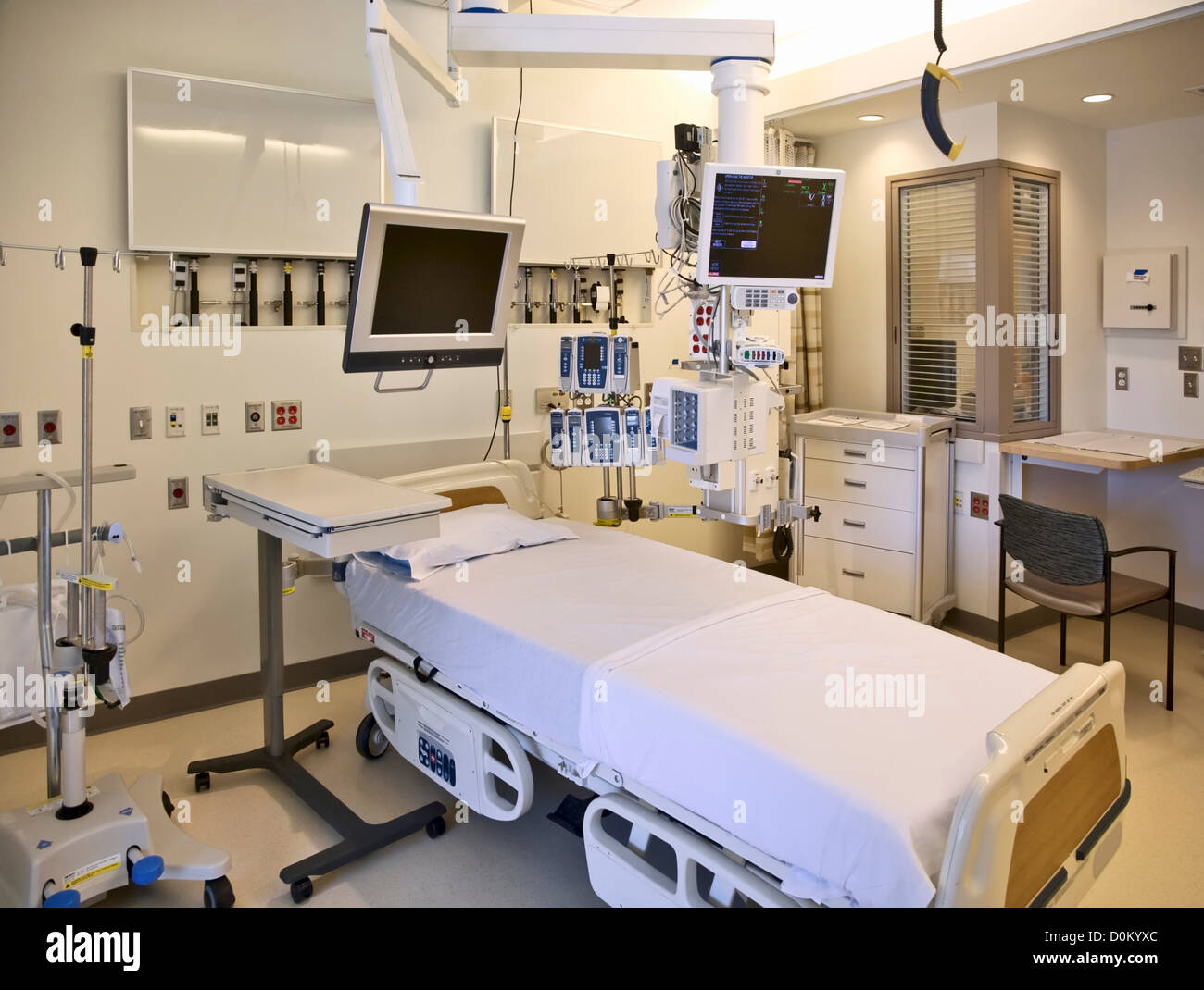 HighTech Hospital Bed Stock Photo Alamy