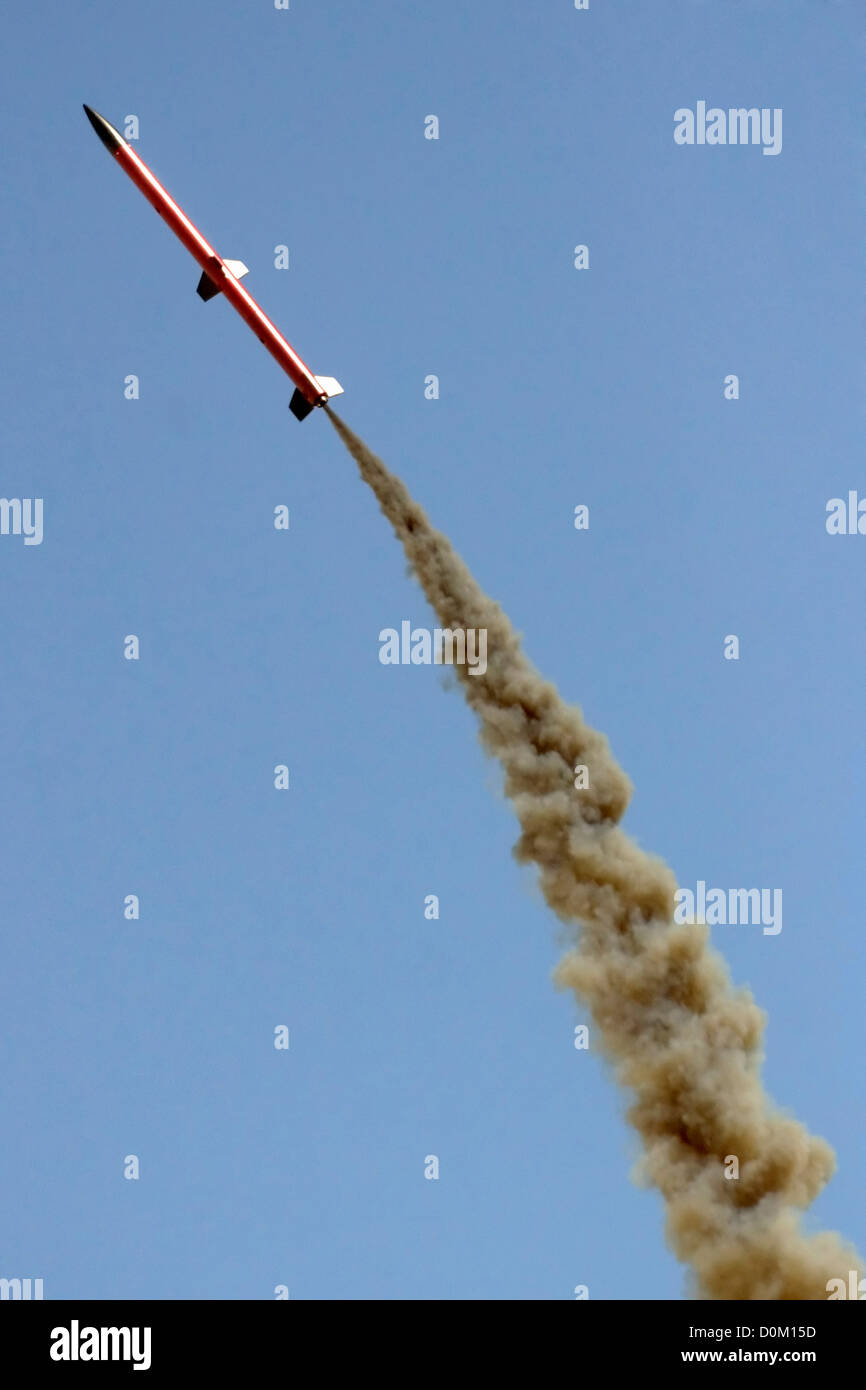 Rocket Shooting Upward Stock Photo